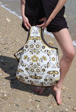 Τσάντα Παραλίας / Folklore / Κίτρινο-Μαύρο