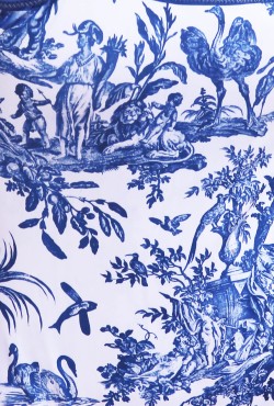"BLUE TOILE DE JOUY" - Ολόσωμο μαγιό με τιράντες φιόγκους
