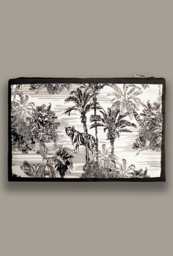 Νεσεσέρ από Καμβά / Toile de Jouy / Μαύρο